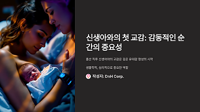 출산 직후 신생아와 첫 교감을 어떻게 시작해야 할까? 감동적인 순간의 중요성